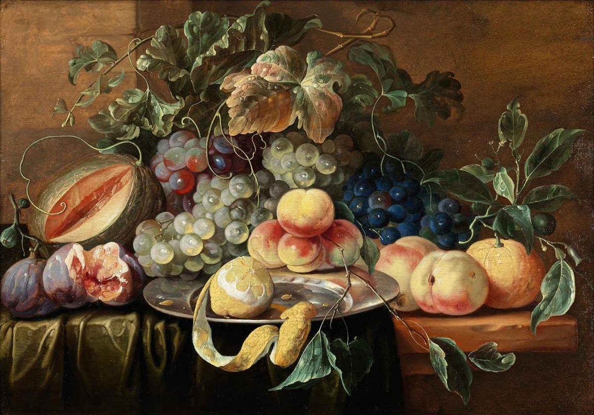 Nature morte aux pêches et au citron, Alexander Coosemans